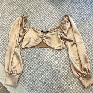 Motel Rocks Gold Crop Top size x small